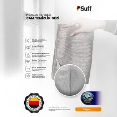 Suff Tulpe Cam Bezi Gri 40x40 cm