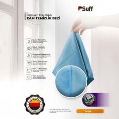 Suff Tulpe Cam Bezi Mavi 40x40 cm